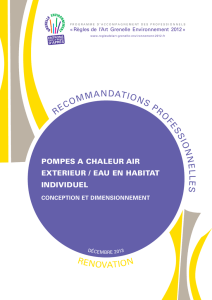 Pompes à chaleur air extérieur/eau en habitat individuel