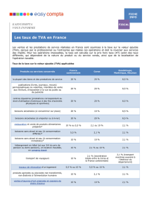 Les taux de TVA en France