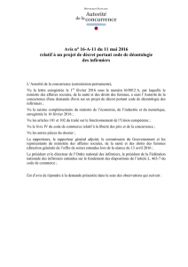 Avis n° 16-A-11 du 11 mai 2016