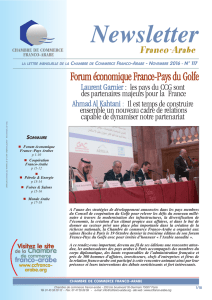 Télécharger la newsletter - Chambre de Commerce Franco – Arabe