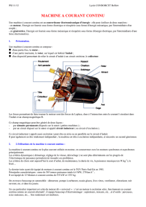 machine a courant continu