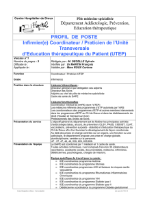 Profil de poste coordination UTEP