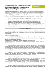 Endettement public : une fuite en avant ? Analyse comparée de l