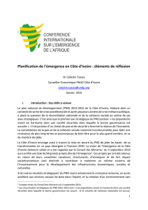 Planification de l`émergence en Côte d`Ivoire