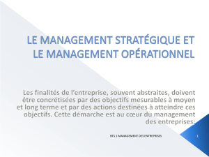 le management stratégique et le management opérationnel