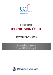 Expression écrite - Centre de langue française