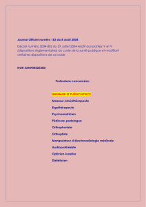 Infirmier, puéricultrice