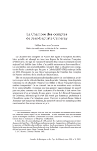 La Chambre des comptes de Jean-Baptiste Ceineray