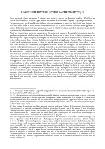 Une énième diatribe contre la chrématistique