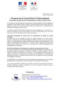 Promouvoir le Grand Paris à l`international - Prefectures