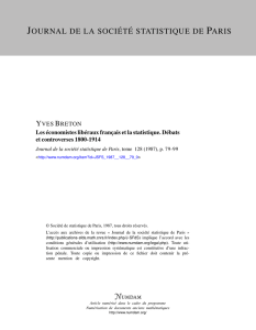 Les économistes libéraux français et la statistique