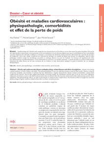 Obésité et maladies cardiovasculaires : physiopathologie