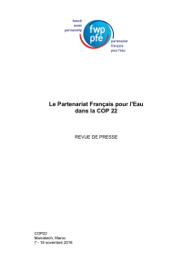 revue de presse complète - Partenariat Français pour l`Eau