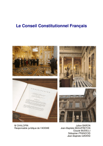 Le Conseil Constitutionnel Français