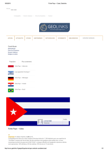 Contribuer Fiche Pays – Cuba