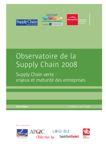 Observatoire de la Supply Chain 2008