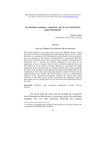 La douleur comme « matrice » de la vie intérieure chez Nietzsche*