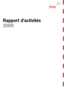Rapport d`activités 2005