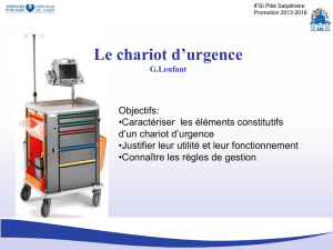 Le chariot d`urgence G.Lenfant - IFSI - Pitié
