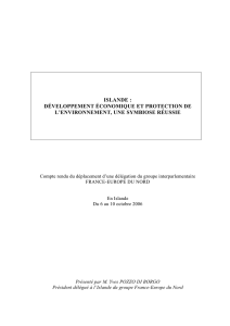 islande : développement économique et protection de l