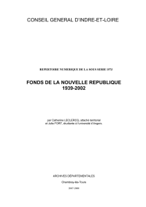 157 J. Fonds de la Nouvelle République (1939