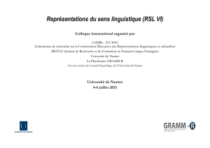 Représentations du sens linguistique (RSL VI)