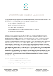 LA REPARATION DE HERNIE PAR LAPAROSCOPIE