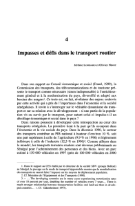 Impasses et défis dans le transport routier