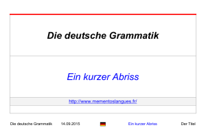 Die deutsche Grammatik