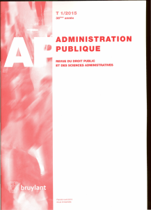 ADMINISTRATION PUBLIQUE