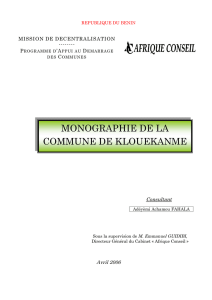 monographie de la commune de klouekanme