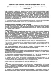evaluation des capacites experimentales (bac 2004)