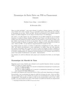 Dynamique du Ratio Dette sur PIB en Financement Ouvert