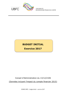 BUDGET INITIAL Exercice 2017