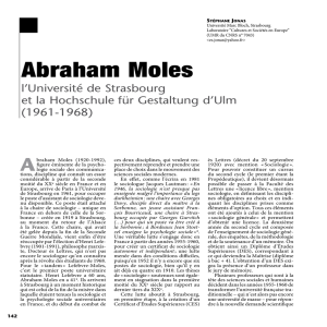 abraham moles - Revue des sciences sociales