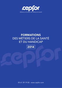 formations des métiers de la santé et du handicap 2014