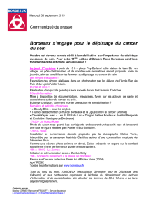 Bordeaux s`engage pour le dépistage du cancer du sein