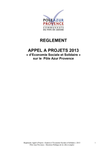 reglement appel a projets 2013