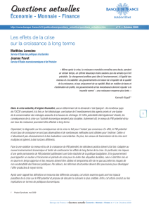Les effets de la crise sur la croissance à long terme