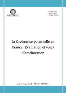 La croissance potentielle en France