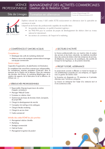 Management des Activités Commerciales Gestion de la - IUT-LPC