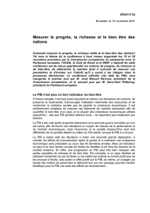 Mesurer le progr&egrave;s, la richesse et le bien &ecirc;tre des nations