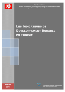 Les indicateurs de développement durable en tunisie
