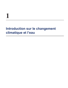 introduction sur le changement climatique et l`eau