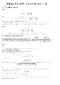 Banque PT 1999 : Mathématiques II-B