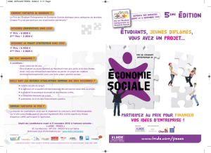 Téléchargez le dépliant du Prix de l`Etudiant en Economie Sociale
