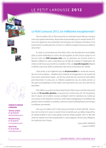 le petit larousse 2012 - Club d`orthographe de Grenoble
