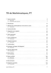 TD de Mathématiques, PT