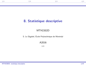 8. Statistique descriptive