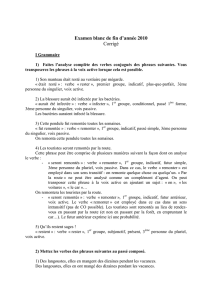 Examen blanc de fin d`année 2010 Corrigé